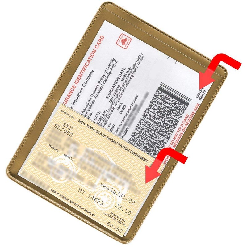 ستور سمارت StoreSMART - حامل بطاقة الهوية والتأمين على السيارات بظهر ذهبي - حزمة واحدة - RFS20-G1 - Image 2